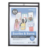 ESCRIBE & BORRA FUNDAS DE BORRADO EN SECO | 10 UNIDADES | (FRAGA)